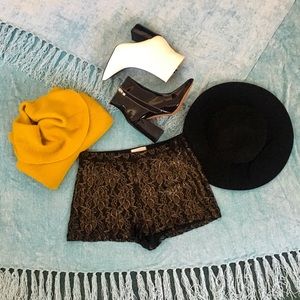 Nordstrom’s Lush Gold Lace Shorts
